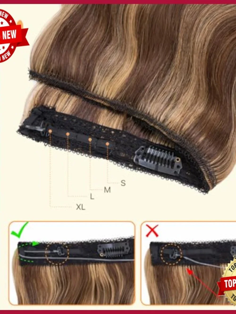 16 Inch Real Human Hair Halo Extensions, Invisible Wire, 65g Weight
